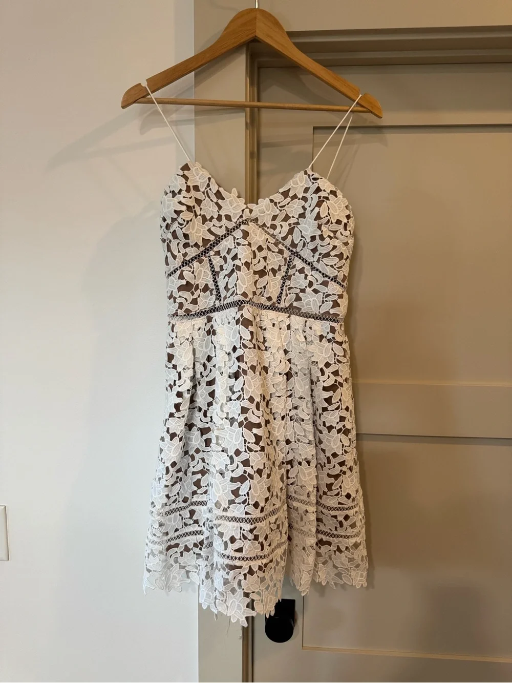 Self-Portrait Azaelea Lace Mini Dress in white